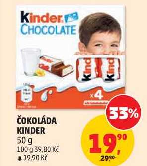 ČOKOLÁDA KINDER, 50 g 