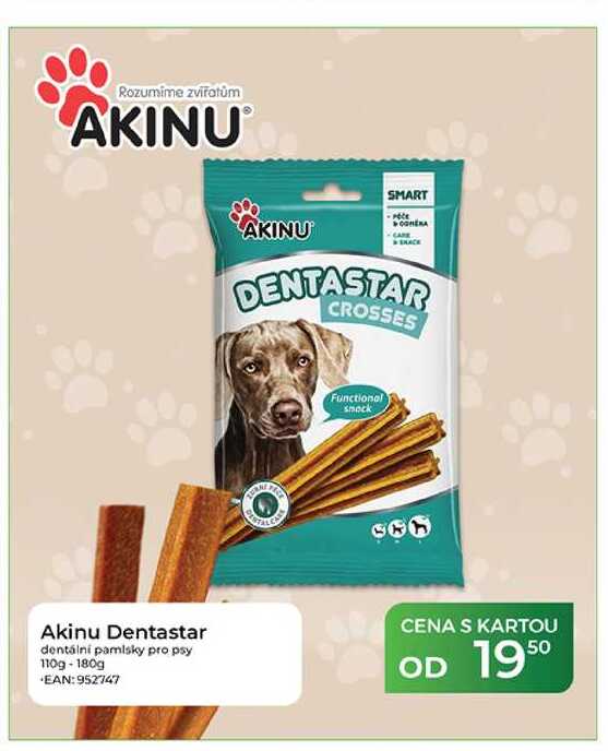 Akinu Dentastar dentální pamlsky pro psy 1109-180g