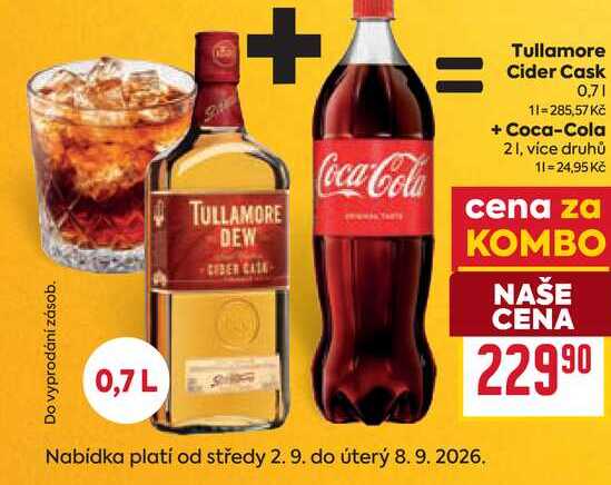 Tullamore Cider Cask 0,7l + Coca-Cola 2l