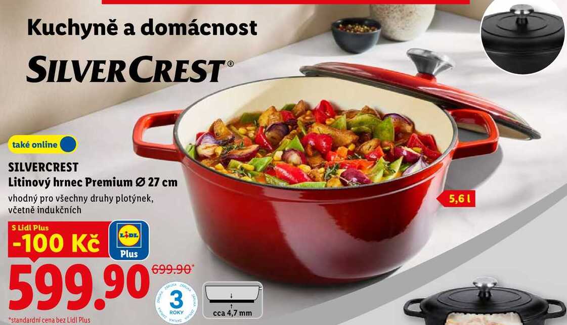 SILVERCREST Litinový hrnec Premium Ø 27 cm