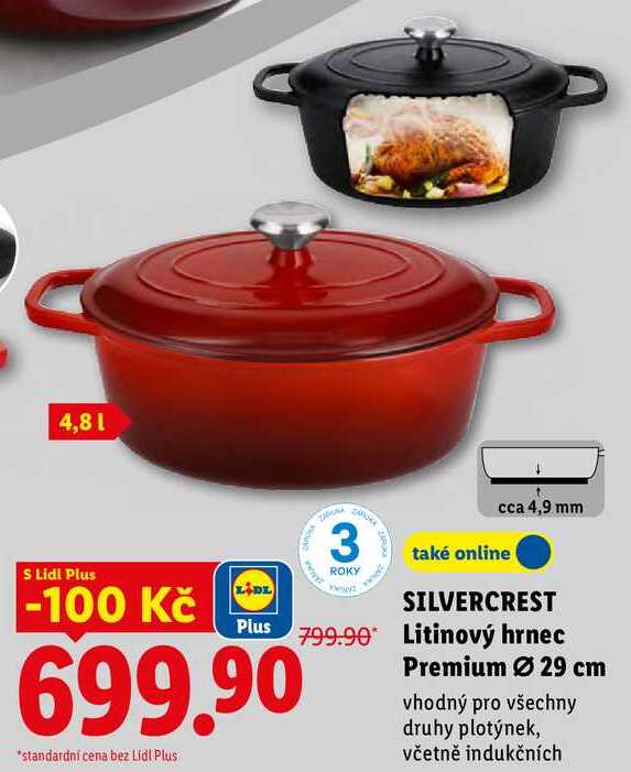 SILVERCREST Litinový hrnec Premium Ø 29 cm