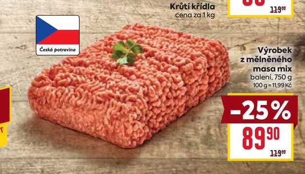 Výrobek z mělněného masa mix balení, 750 g