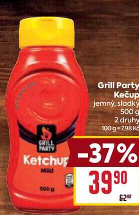 Grill Party Kečup jemný, sladký 500 g 