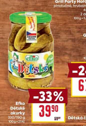 Dětské okurky 330/190 g