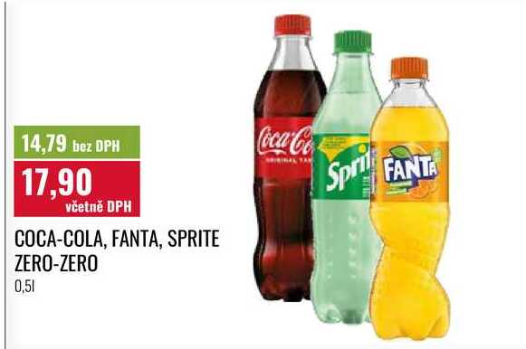 COCA-COLA, FANTA, SPRITE ZERO-ZERO, 0,51