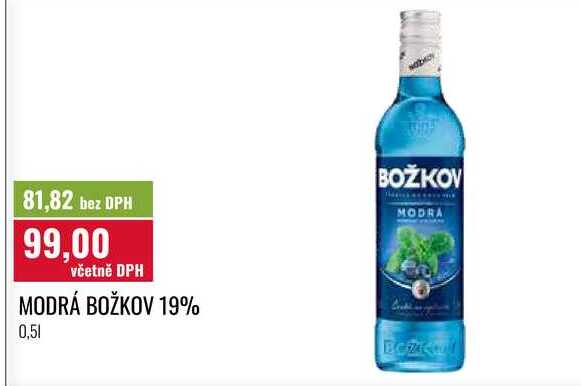 MODRÁ BOŽKOV 19%, 0,51
