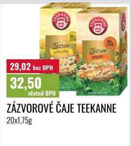 ZÁZVOROVÉ ČAJE TEEKANNE, 20x1,75g