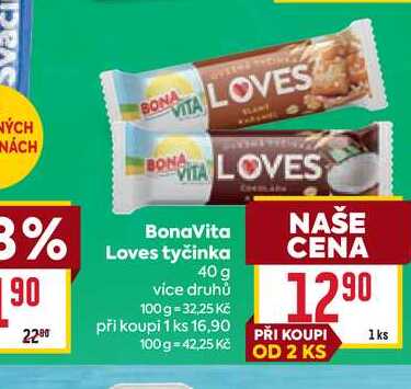 BonaVita Loves tyčinka 40 g