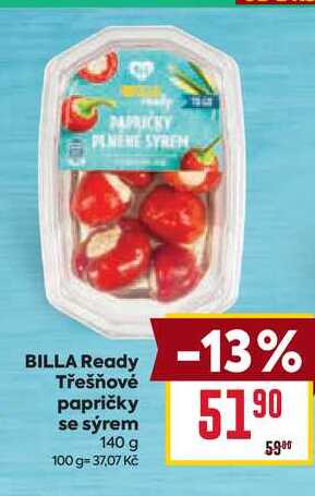 BILLA Ready Třešňové papričky se sýrem 140 g