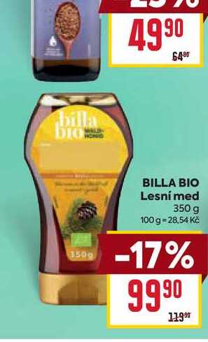 BILLA BIO Lesní med 350 g