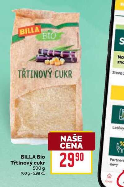 BILLA BIO Třtinový cukr 500 g