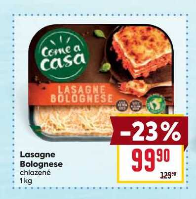Lasagne Bolognese chlazené 1 kg