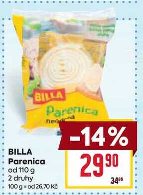 BILLA Parenica od 110 g