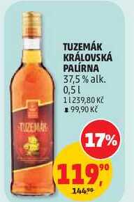 TUZEMÁK KRÁLOVSKÁ PALÍRNA 37,5% alk., 0,5 l