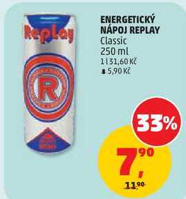 ENERGETICKÝ NÁPOJ REPLAY Classic, 250 ml