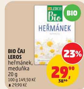 BIO ČAJ LEROS heřmánek, 20 g 