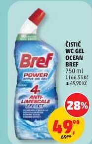 ČISTIČ WC GEL OCEAN BREF, 750 ml  