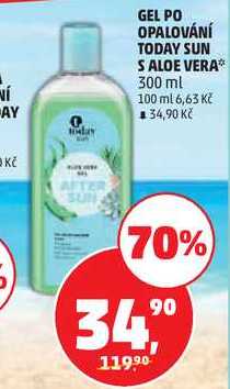 GEL PO OPALOVÁNÍ TODAY SUN S ALOE VERA, 300 ml  