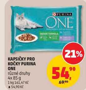 KAPSIČKY PRO KOČKY PURINA ONE různé druhy, 4x 85 g