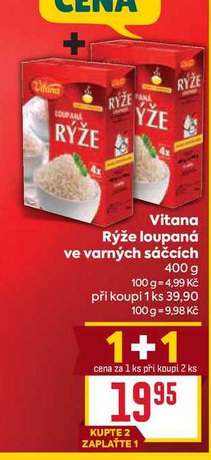Vitana Rýže loupaná ve varných sáčcích 400 g