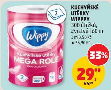 KUCHYŇSKÉ UTĚRKY WIPPPY 300 útržků, 2vrstvé, 60 m