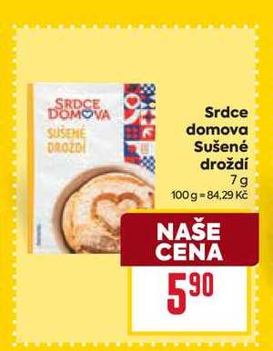 Srdce domova Sušené droždí 7g