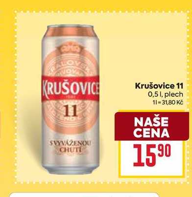 Krušovice 11 0,51, plech 