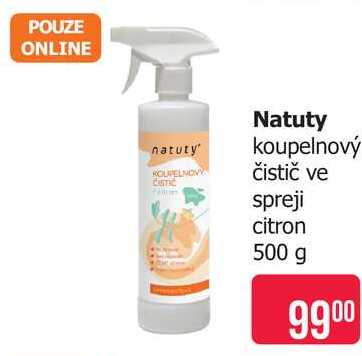 Natuty koupelnový čistič ve spreji citron 500 g 