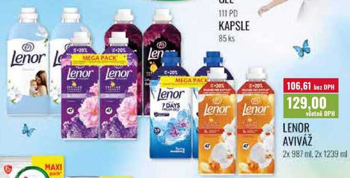 LENOR AVIVÁŽ, 2x 987ml, 2x 1239 mil