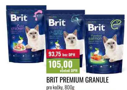 BRIT PREMIUM GRANULE, pro kočky, 800g