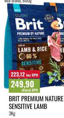 BRIT PREMIUM NATURE SENSITIVE LAMB, 3Kg