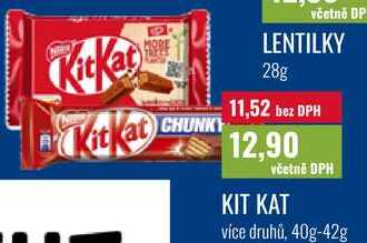 KIT KAT více druhů, 40g-42g 