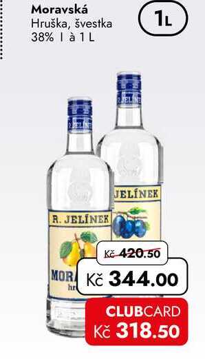 Moravská Hruška, švestka 38% 1L