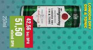 LONDON DRY GIN & TONIC 250ml
