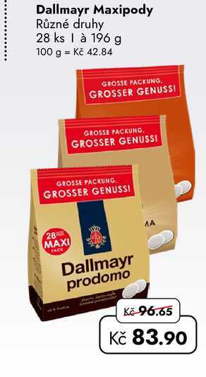 Dallmayr Maxipody Různé druhy 28 ks 1 à 196 g
