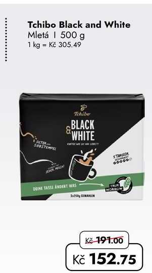 Tchibo Black and White Mletá 500 g