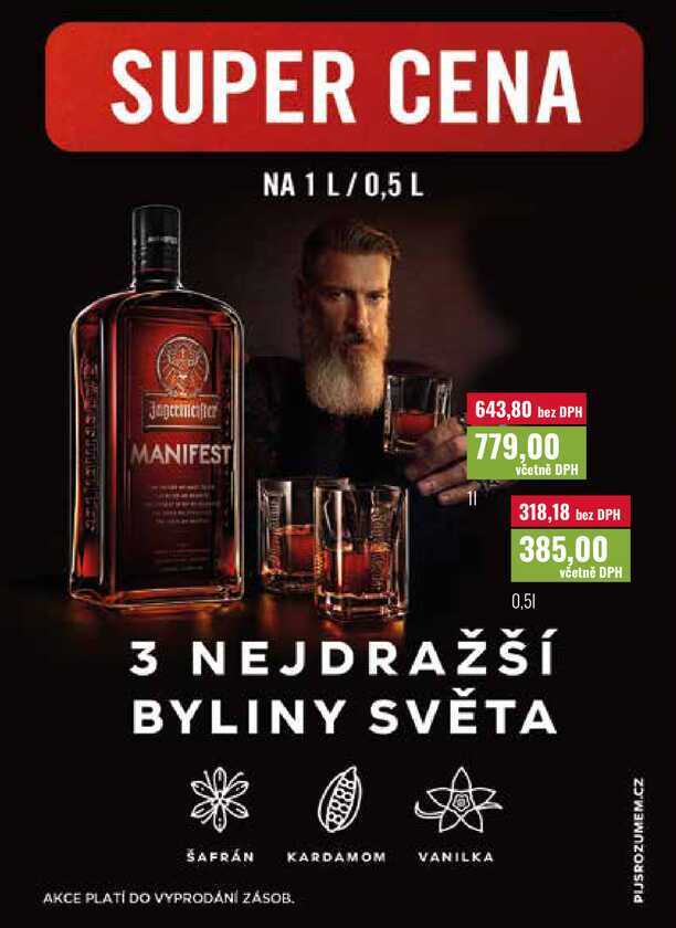 Jägermeister MANIFEST 0,5l, 1l