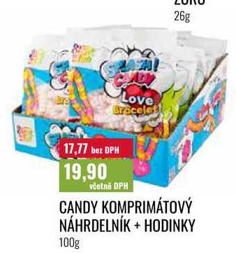 CANDY KOMPRIMÁTOVÝ NÁHRDELNÍK + HODINKY, 100g  