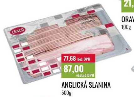 ANGLICKÁ SLANINA 500g