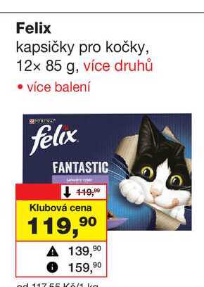 Felix kapsičky pro kočky, 12x 85 g