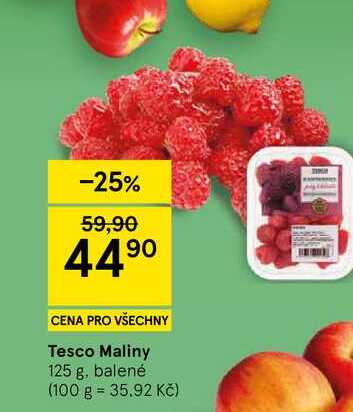 Tesco Maliny, 125 g, balené  