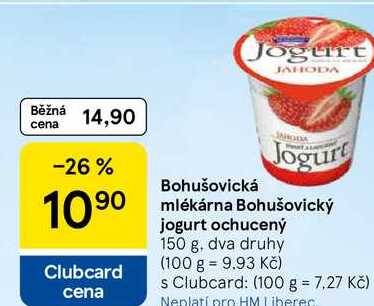 Bohušovická mlékárna Bohušovický jogurt ochucený, 150 g