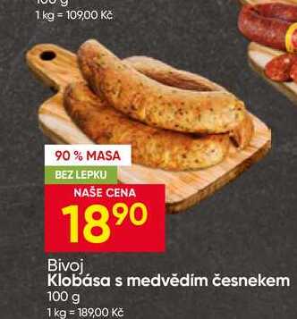 Klobása s medvědím česnekem 100 g