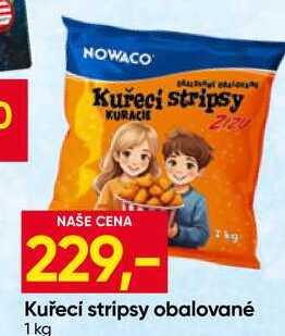 NOWACO Kuřecí stripsy obalované 1 kg 