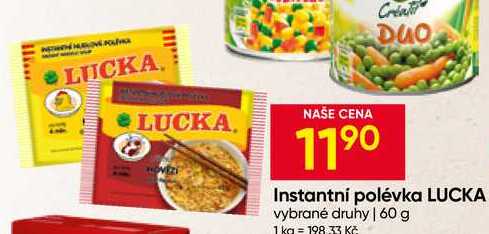 LUCKA, Instantní polévka vybrané druhy 60 g