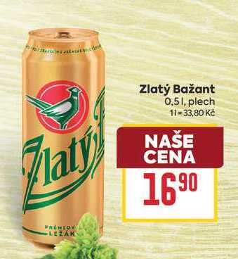 Zlatý Bažant 0,51, plech 