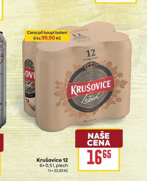 Krušovice 12 6x 0,51, plech