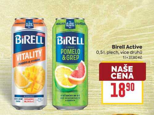 Birell Active 0,51, plech
