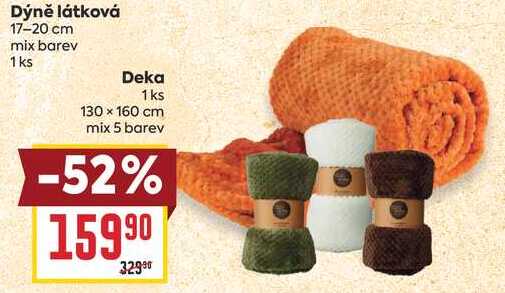 Deka 1 ks 130 x 160 cm mix 5 barev
