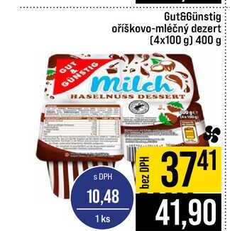 Gut&Günstig oříškovo-mléčný dezert 400 g